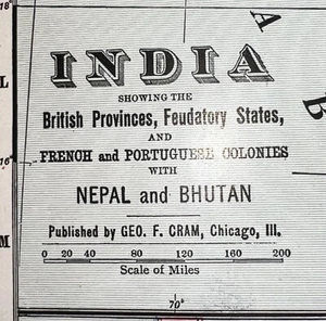 1911 Antique World Map of India Nepal Bhutan British French Colonies 15" X 22" - Picture 1 of 5