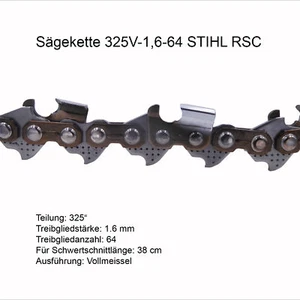 Stihl Sägekette Rapid Super (RS) 325 1.6 mm 64 TG Vollmeissel - Bild 1 von 4