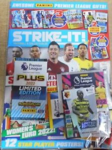 Strike-It magazine #130 2022 Premier League Stickers Cards +2 Limited AXL+ Cards