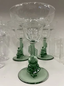 3 CRISTAL A’ARQUES Durand SIESTA Margarita Gläser Southwest Cowboy Kaktus SET - Bild 1 von 4