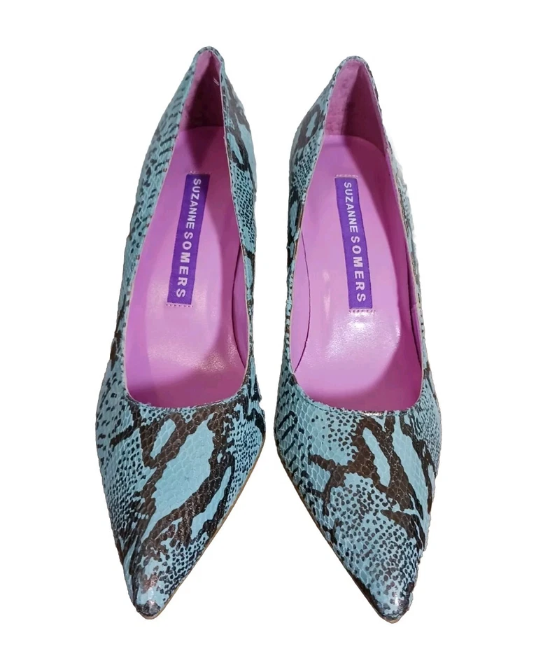 Suzanne Somers Snakeskin Stiletto Heels Size 7.5 M Preowned  - Image 1 of 4