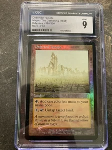 *** FOIL ODYSSEY Deserted Temple  *** CGC 9 MINT - DUTY PAID - Magic MtG - Picture 1 of 2
