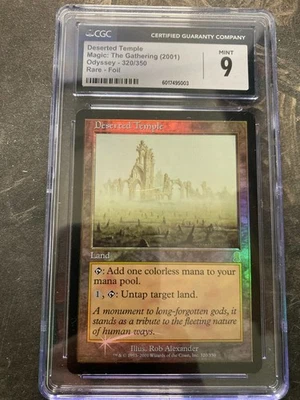 *** FOIL ODYSSEY Deserted Temple  *** CGC 9 MINT - DUTY PAID - Magic MtG - Image 1 of 2