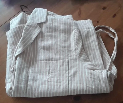 NUEVO H&M Pijama de Franela de Algodón a Rayas Ropa de Salón Talla 20-22/XL Precio de venta sugerido por el fabricante 30 GBP Foto 1 de 4