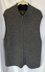 111 State 100 % Wolle Vintage grau Reißverschluss Weste Größe XLT Brustumfang 44” Länge 31” - Bild 1 von 5