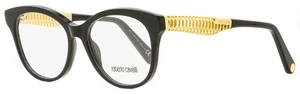 Roberto Cavalli Oval Eyeglasses RC5090 001 Black/Gold 52mm 5090 - Picture 1 of 2