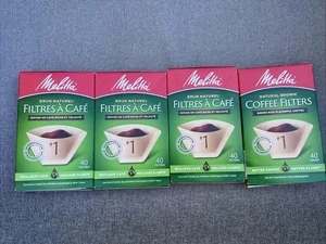 Melitta Premium #1 Filtri Caffè Carta Cono, Marrone Naturale, Numero 40 - Confezione da 4 - Foto 1 di 4