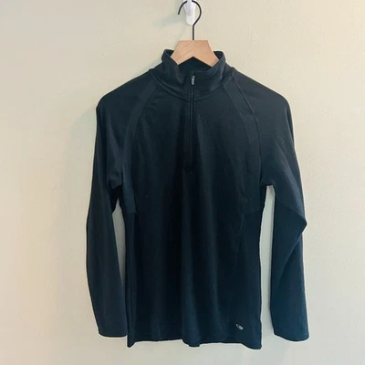 Chaqueta de calentamiento C9 By Champion negra con cremallera en cuarto para mujer talla pequeña manga larga Foto 1 de 4