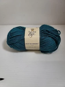 Yarn Bee Must Be Merino Aran Yarn Teal  NEW - Picture 1 of 2