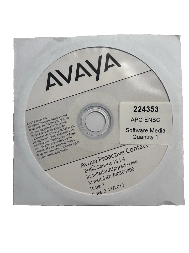 Avaya Proactive Contact 700505990 - Image 1 of 1