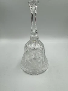 Hofbauer Byrdes Bell German Lead Crystal Frosted 8in "BIRD ON A LIMB" Vintage  - Picture 1 of 11