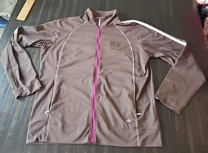 Nike Golf Dri Fit Full Zip Jacket Women's L White Brown Pink Tour Championship - Picture 1 of 12