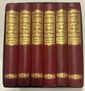 Memorial Edition (1950) Anthologie der besten Gedichte der Welt ausgewählt Edwin Markham ~ 6 - Bild 1 von 5