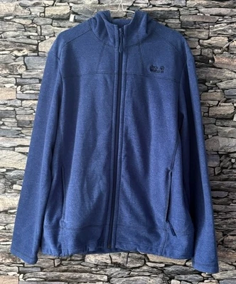 Chaqueta polar con capucha Jack Wolfskin para hombre grande Nanuk 300 azul cremallera completa Foto 1 de 4