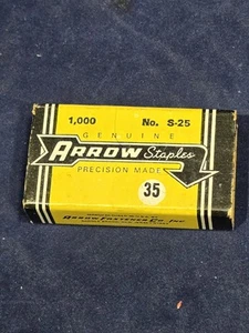 Vintage Full Box Of Arrow Staples No S-25 For Model 24 Staplers - A2482 - Picture 1 of 8