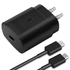 Cargador USB C Superrápido, Cable USB Tipo-C a USB Tipo-C 5 pies y 25 W Cargador de Pared... - Imagen 1 de 7