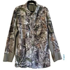 CABELA'S INSTINCT Men's Hunting Shirt 2XL Realtree Camo Polyester Lightweight - Picture 1 of 12