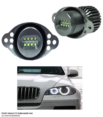 2x White LED Angel Eyes Halo Ring Lights for BMW E90 E91 LCI 2009-2012 - Image 1 of 4