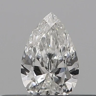 GIA CERTIFIED Natural Pear Loose 4x3 mm Diamond 0.18 CT Color F/SI Clarity - Image 1 of 4