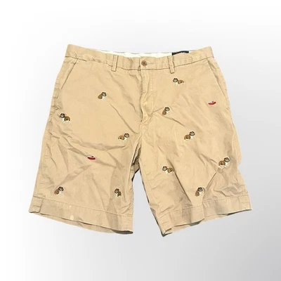 Pantalones Cortos Polo Ralph Lauren Elastizados Calce Clásico Bulldog Bordados Para Hombre Talla 32 Foto 1 de 4