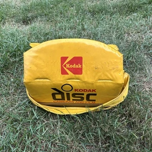 1980s Kodak Disc Camera & Film Carrying Bag Yellow Insulated Cooler W/ Carry Han - Picture 1 of 5