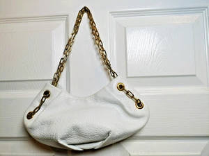 MAXX NEW YORK Handtasche weiß Leder Schulter Mini-Hobo Bag Handtasche Baumwollfutter - Bild 1 von 8