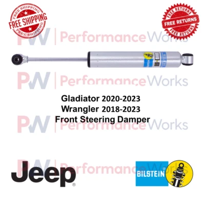 Estabilizador de dirección delantera Bilstein B8 5100 para 18-23 Wrangler y 20-23 Gladiator Foto 1 de 4