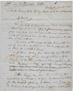 Alexandre Vattemare signiert ALS 1848 berühmter französischer Ventrioquist / Boston Library - Bild 1 von 2