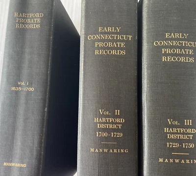 A Digest of the Early Connecticut Probate Records,Vol. 1 & 2(1904),Vol. 3 (1906) - Image 1 of 4