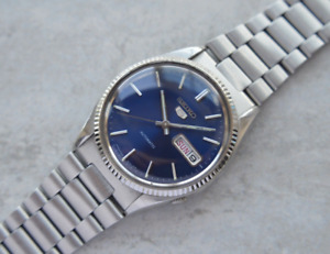 September 1981 Vintage Seiko 6309 Automatic Blue Bracelet Watch Very Rare
