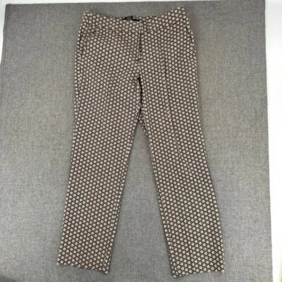 Pantalones para mujer Sandro Studio estampados talla 4 amarillo tostado negro mezcla de algodón tiro medio. Foto 1 de 4