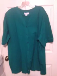 Sudadera/chaqueta Christine Jaguin talla grande 3X botón delantero - Imagen 1 de 3