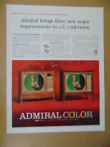 1964 ADMIRAL COLOR TV pubblicità stampa d'epoca - Foto 1 di 1