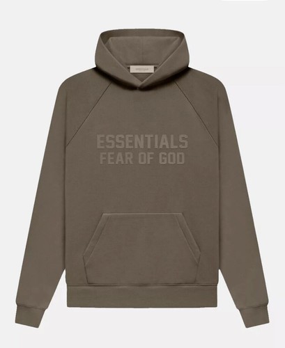 Felpa con cappuccio pullover Fear Of God Essentials verde scuro grigio uomo taglia XL (usata)