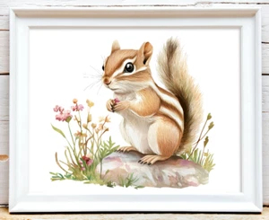Nursery Wall Art Print, Woodland Animals Print, Kids Room Wall Art Decor #98 - Picture 1 of 2