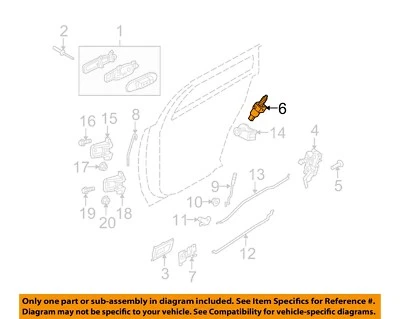 Cerradura de puerta trasera Ford OEM 03-11 Crown Victoria herrajes-actuador 4W1Z5426594AA Foto 1 de 2