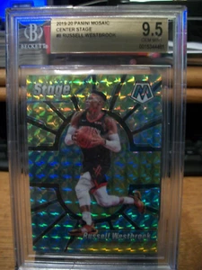 RUSSELL WESTBROOK 2019-20 Panini Mosaic Center Stage Prizms #8 BGS GEM MINT 9.5 - Picture 1 of 1