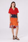 Desigual Women's Temis Vest Dress, Red/Navy/Orange, 38