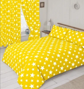 Cortinas sin forrar listas para usar Stars amarillo brillante 66"" x 72 - Imagen 1 de 1