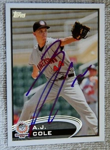 Washington Nationals A.J. Cole Signed 2012 Topps Pro Debut Card Auto - Picture 1 of 1