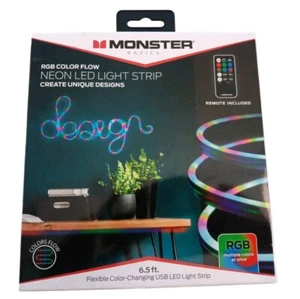 Monster Color Flow Powered Neon LED Strip - Remote - 6.5 FT - **NEW** - Picture 1 of 2