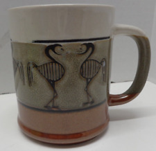 Bird decorated Japanese Pottery Coffee Tea Mug