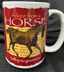 ADVICE FROM A HORSE MUG Coffee Tea Equine Lovers - Picture 1 of 4