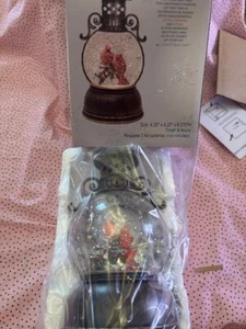Christmas Is Forever Glitter Lantern Cardinal Bird /4Hr Timer NEW Original Box - Picture 1 of 9