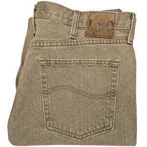 Vintage Lee Jeans Brown Heavy Rigid Regular Fit Denim Bottoms W34 - Picture 1 of 3