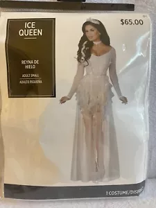 Adult Ice Queen Halloween Costume - Size Small 2-4 - White Sexy Frozen Dress - Picture 1 of 7