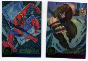 FLAIR 1995 (2) Marvel Annual Cards SPIDER-MAN #1 & JUGGERNAUT #11 - Foto 1 di 2