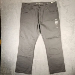 Eddie Bauer Pants Mens 40x32 Gray Relaxed Fit Gorpcore Workwear Denim Jeans NWT - Picture 1 of 11