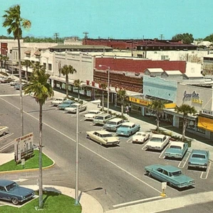 c.1970 Downtown Haines City Florida Postcard Old Cars 5 & Dime Jane Ann Polk Co. - Picture 1 of 3