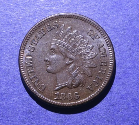 1866 Indian Cent  Ch. BU Brown Cover